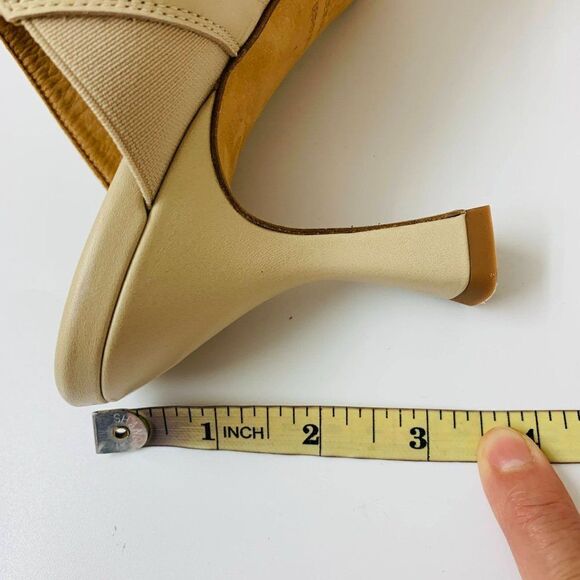 Revolve Toral Mule Sandal Heel Size 41 in Sand Leather Made in Spain - Picture 10 of 13